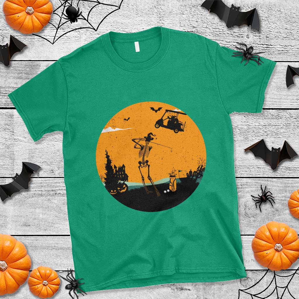 Funny Skeleton Golf Player T Shirt Halloween Gift - Wonder Print Shop