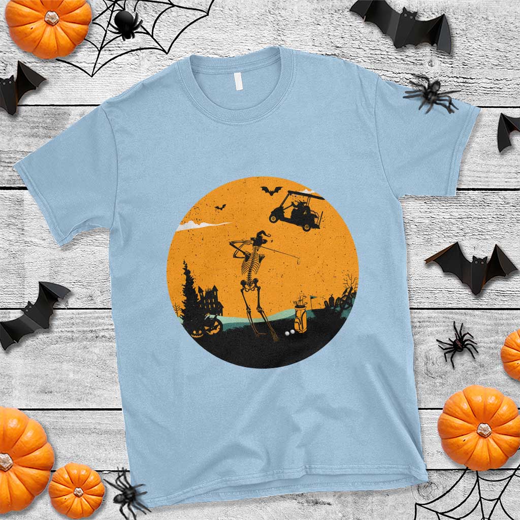 Funny Skeleton Golf Player T Shirt Halloween Gift - Wonder Print Shop