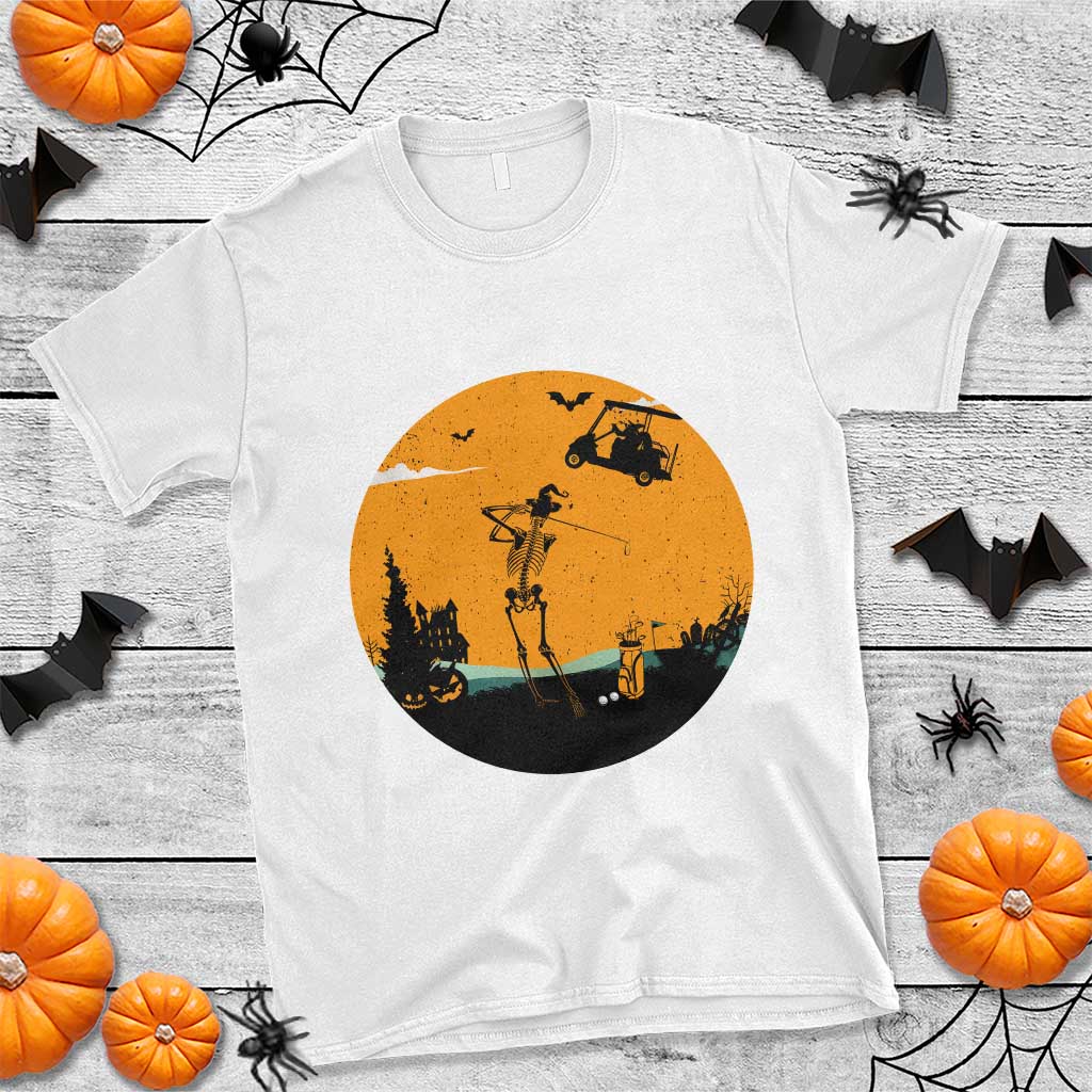 Funny Skeleton Golf Player T Shirt Halloween Gift - Wonder Print Shop
