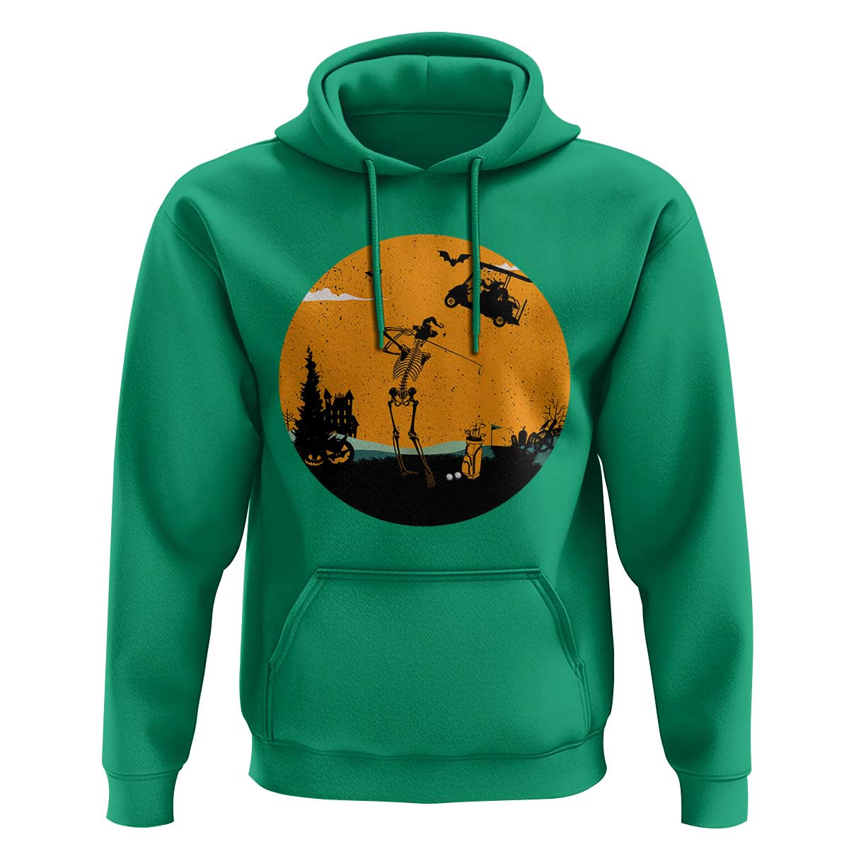 Funny Skeleton Golf Player Hoodie Halloween Gift - Wonder Print Shop