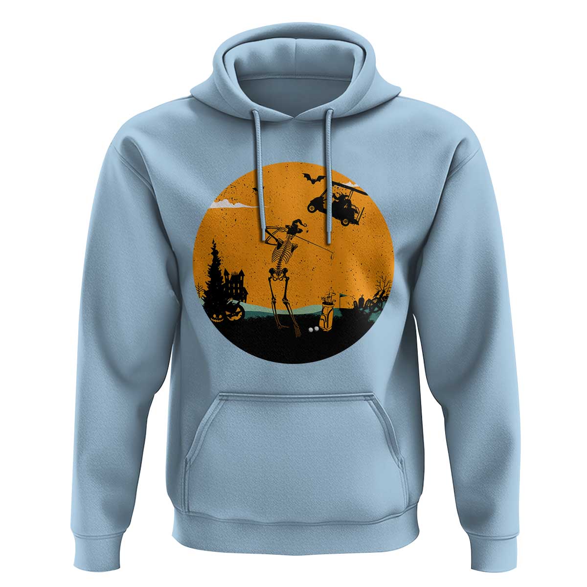 Funny Skeleton Golf Player Hoodie Halloween Gift - Wonder Print Shop
