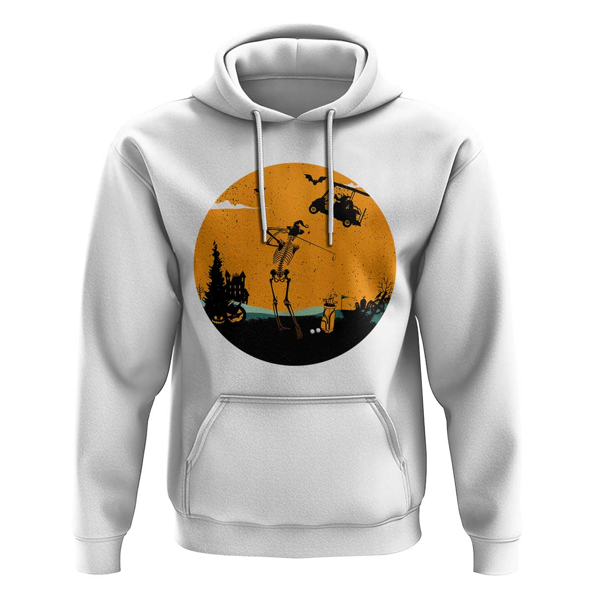 Funny Skeleton Golf Player Hoodie Halloween Gift - Wonder Print Shop