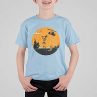 Funny Skeleton Golf Player T Shirt For Kid Halloween Gift - Wonder Print Shop