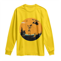 Funny Skeleton Golf Player Long Sleeve Shirt Halloween Gift - Wonder Print Shop
