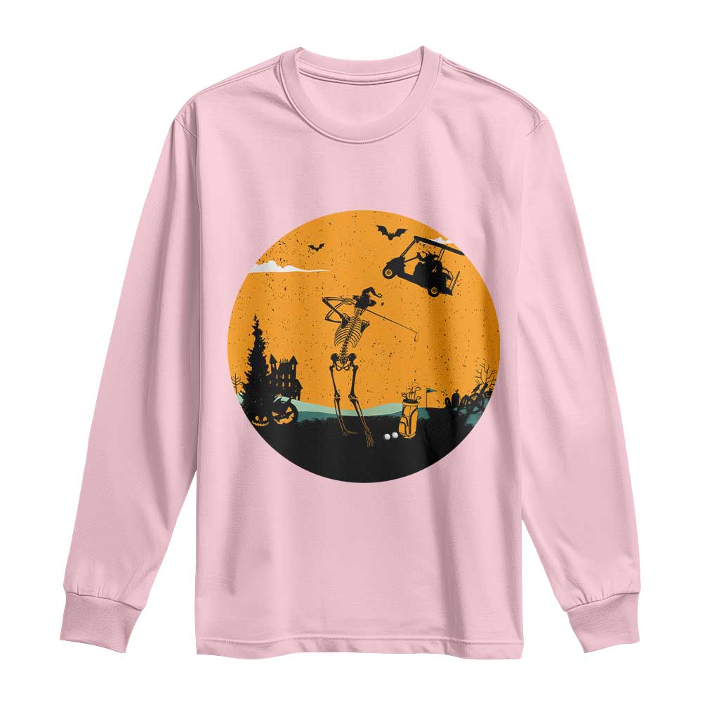 Funny Skeleton Golf Player Long Sleeve Shirt Halloween Gift - Wonder Print Shop