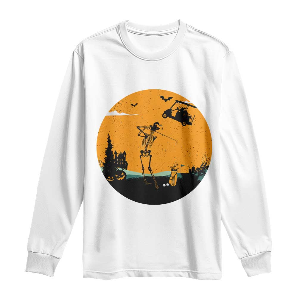 Funny Skeleton Golf Player Long Sleeve Shirt Halloween Gift - Wonder Print Shop