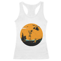 Funny Skeleton Golf Player Racerback Tank Top Halloween Gift - Wonder Print Shop