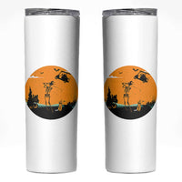 Funny Skeleton Golf Player Skinny Tumbler Halloween Gift