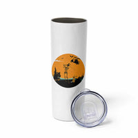 Funny Skeleton Golf Player Skinny Tumbler Halloween Gift