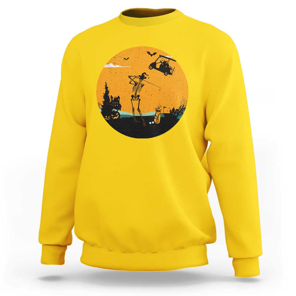 Funny Skeleton Golf Player Sweatshirt Halloween Gift - Wonder Print Shop