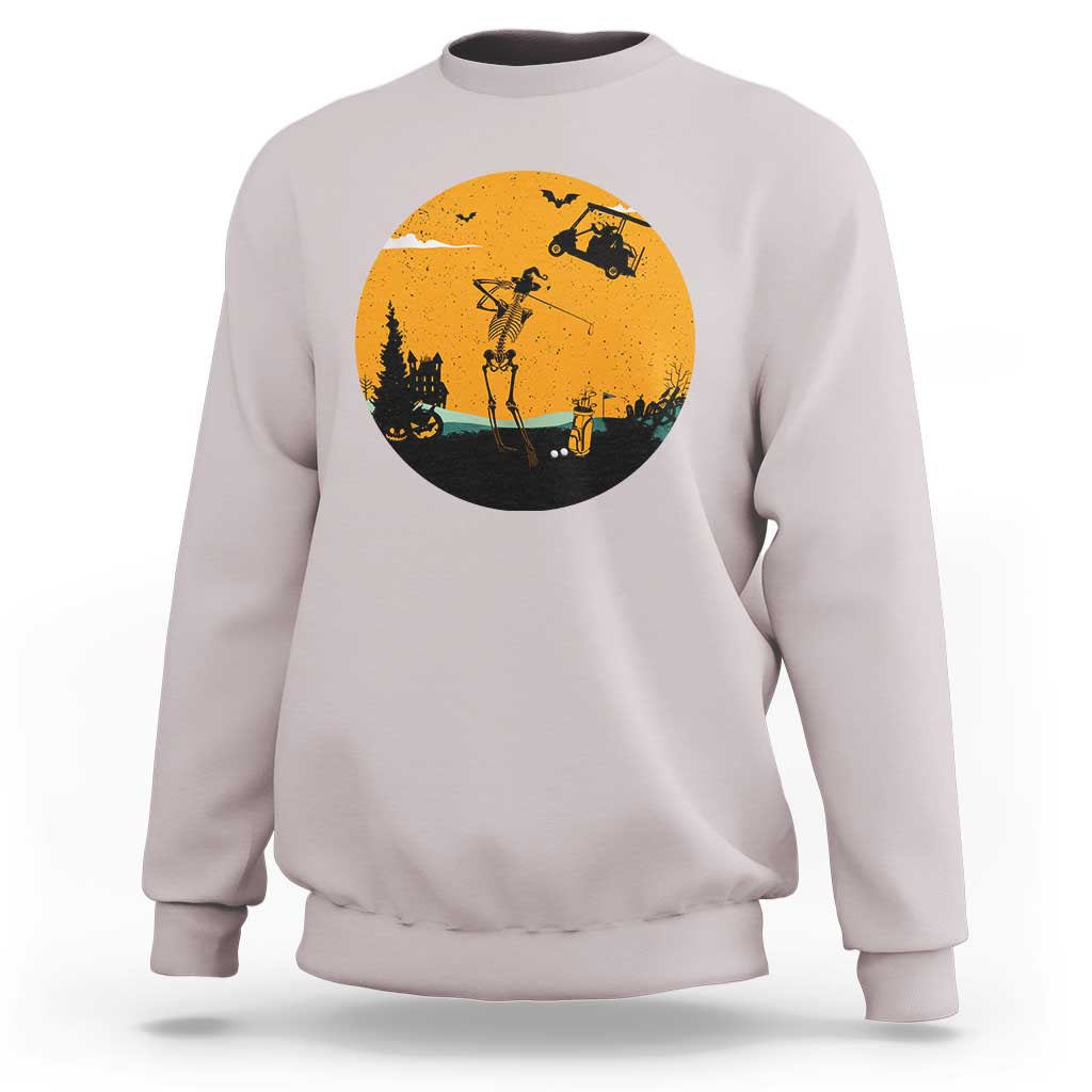 Funny Skeleton Golf Player Sweatshirt Halloween Gift - Wonder Print Shop