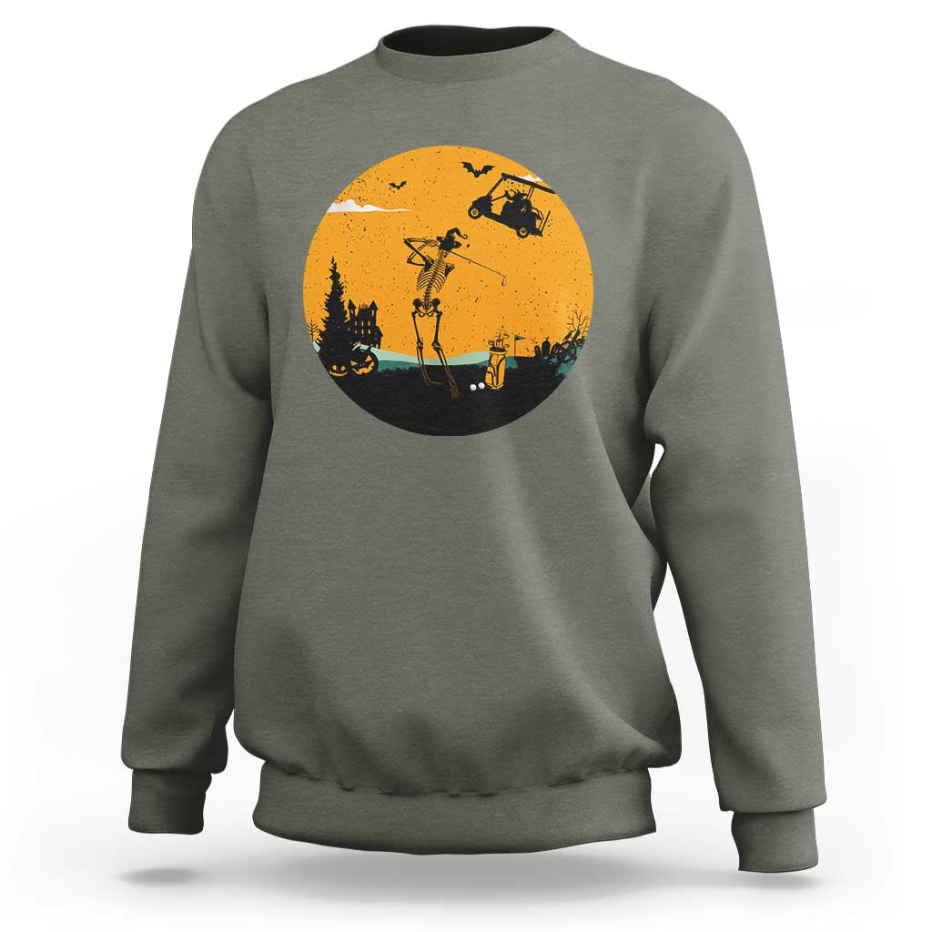 Funny Skeleton Golf Player Sweatshirt Halloween Gift - Wonder Print Shop
