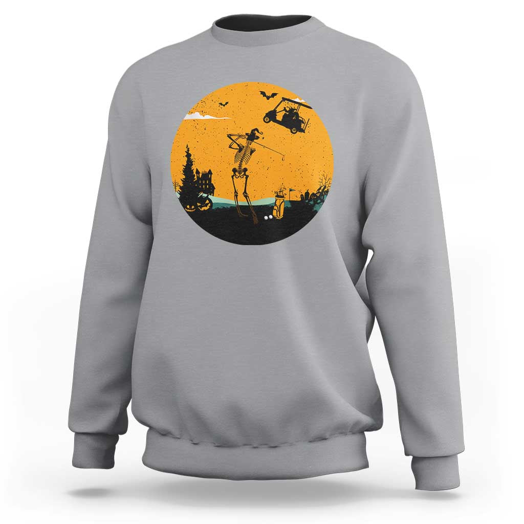 Funny Skeleton Golf Player Sweatshirt Halloween Gift - Wonder Print Shop