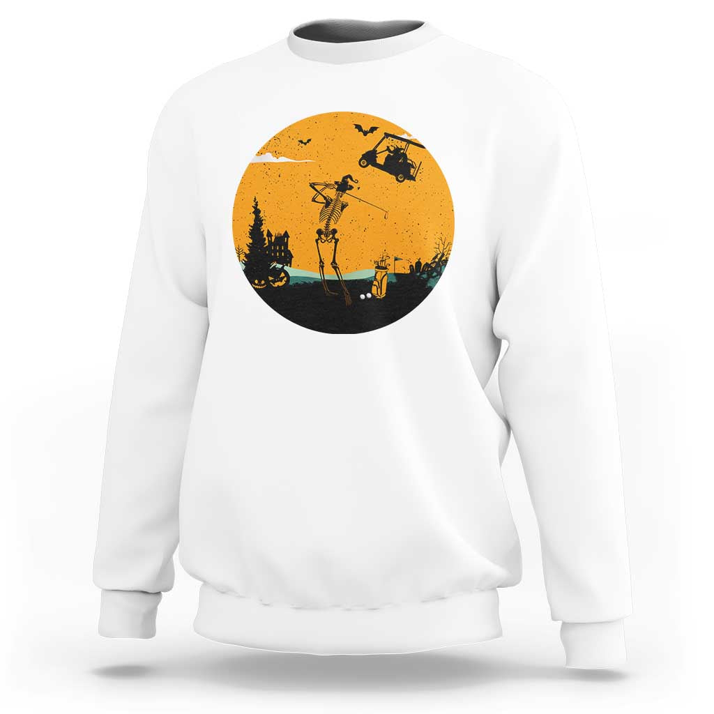 Funny Skeleton Golf Player Sweatshirt Halloween Gift - Wonder Print Shop