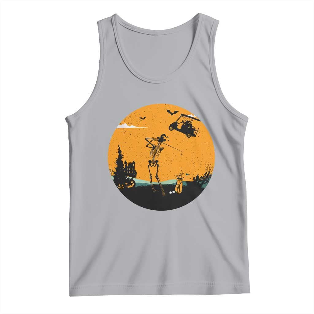 Funny Skeleton Golf Player Tank Top Halloween Gift - Wonder Print Shop
