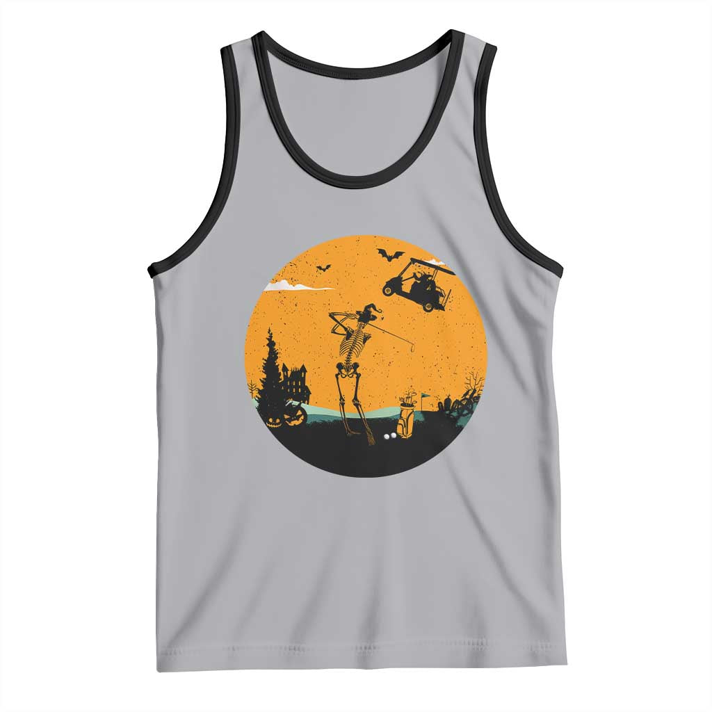 Funny Skeleton Golf Player Tank Top Halloween Gift - Wonder Print Shop