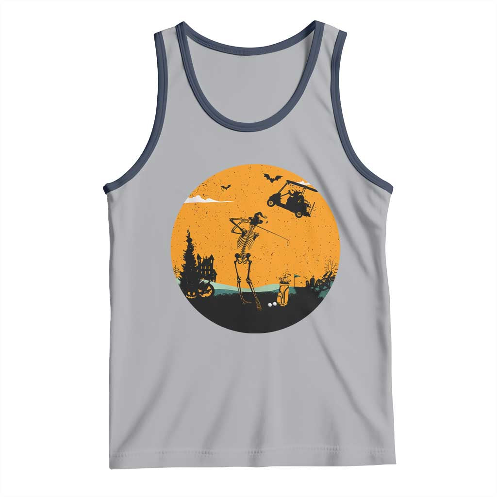 Funny Skeleton Golf Player Tank Top Halloween Gift - Wonder Print Shop