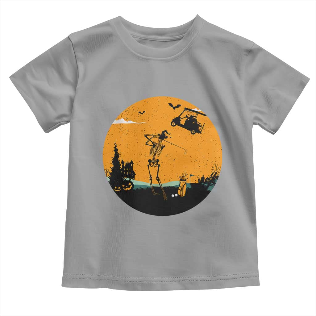 Funny Skeleton Golf Player Toddler T Shirt Halloween Gift - Wonder Print Shop