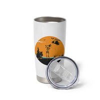 Funny Skeleton Golf Player Tumbler Cup Halloween Gift