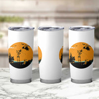 Funny Skeleton Golf Player Tumbler Cup Halloween Gift