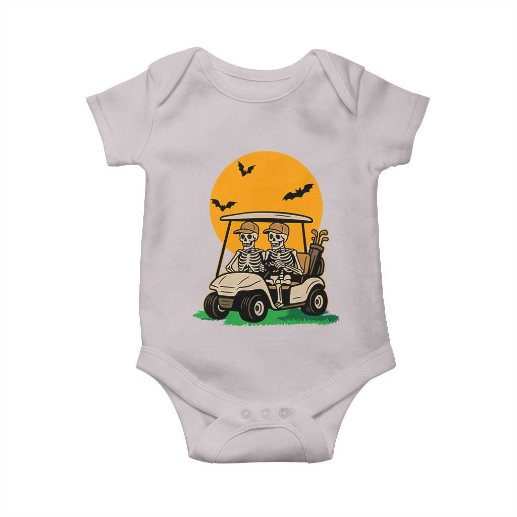 Funny Halloween Gift Baby Onesie Skeleton Driving Golf Cart - Wonder Print Shop