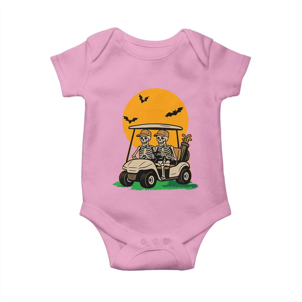 Funny Halloween Gift Baby Onesie Skeleton Driving Golf Cart - Wonder Print Shop