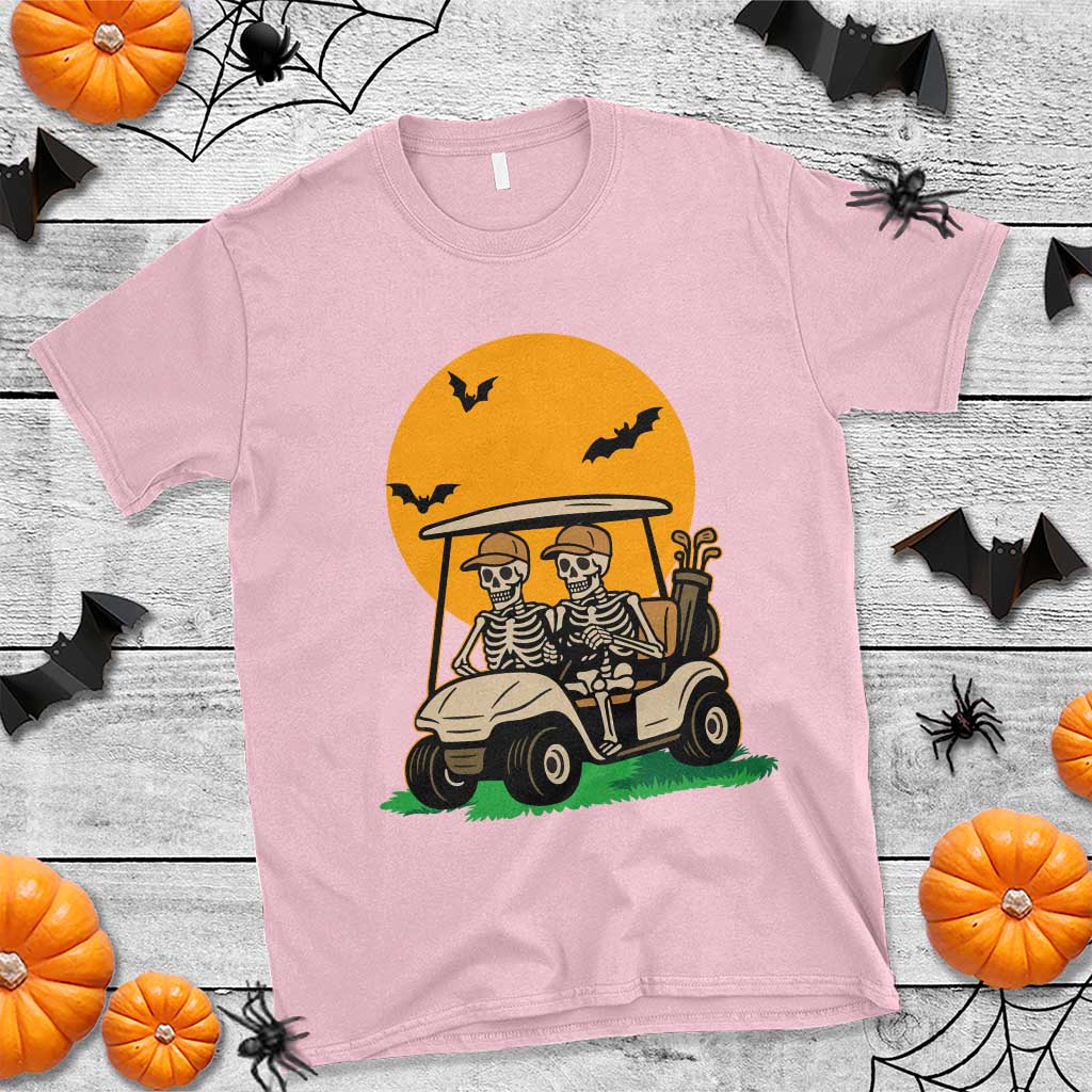 Funny Halloween Gift T Shirt Skeleton Driving Golf Cart - Wonder Print Shop