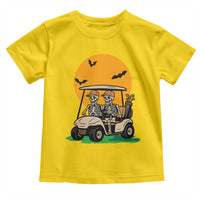 Funny Halloween Gift Toddler T Shirt Skeleton Driving Golf Cart - Wonder Print Shop