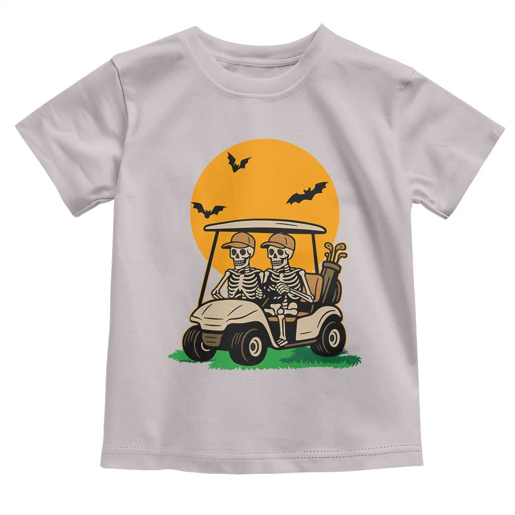Funny Halloween Gift Toddler T Shirt Skeleton Driving Golf Cart - Wonder Print Shop
