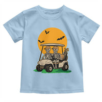 Funny Halloween Gift Toddler T Shirt Skeleton Driving Golf Cart - Wonder Print Shop