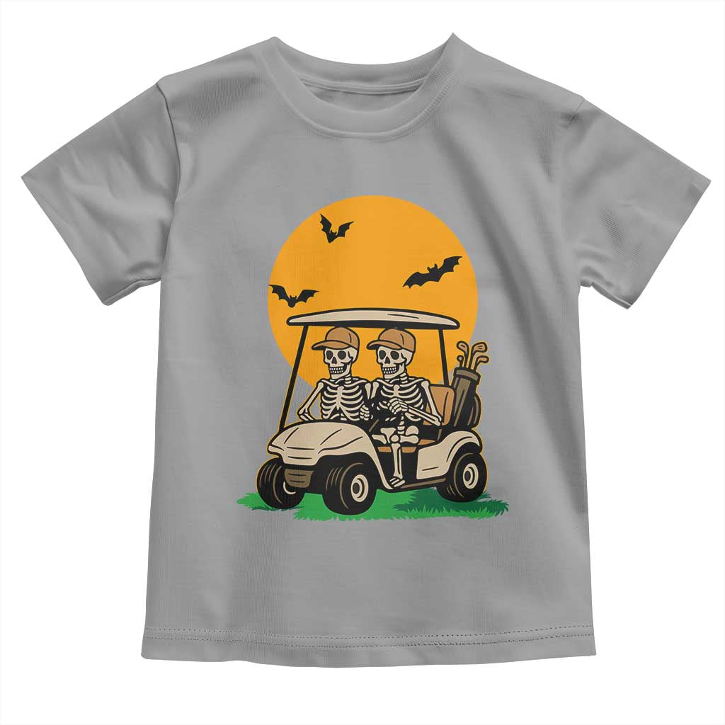 Funny Halloween Gift Toddler T Shirt Skeleton Driving Golf Cart - Wonder Print Shop