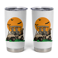 Funny Halloween Gift Tumbler Cup Skeleton Driving Golf Cart