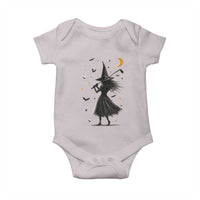 Halloween Sports Gift Baby Onesie Creepy Witch With Golf Club - Wonder Print Shop