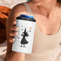 Halloween Sports Gift 4 in 1 Can Cooler Tumbler Creepy Witch With Golf Club