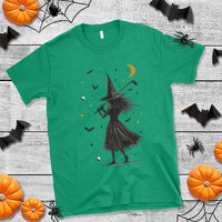 Halloween Sports Gift T Shirt Creepy Witch With Golf Club - Wonder Print Shop
