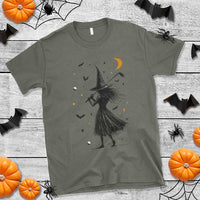 Halloween Sports Gift T Shirt Creepy Witch With Golf Club - Wonder Print Shop