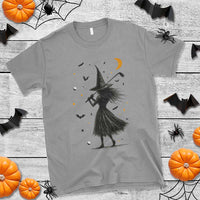 Halloween Sports Gift T Shirt Creepy Witch With Golf Club - Wonder Print Shop