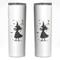 Halloween Sports Gift Skinny Tumbler Creepy Witch With Golf Club