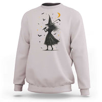 Halloween Sports Gift Sweatshirt Creepy Witch With Golf Club - Wonder Print Shop
