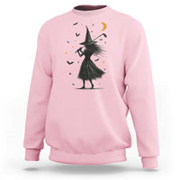 Halloween Sports Gift Sweatshirt Creepy Witch With Golf Club - Wonder Print Shop