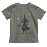 Halloween Sports Gift Toddler T Shirt Creepy Witch With Golf Club - Wonder Print Shop