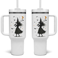 Halloween Sports Gift Tumbler With Handle Creepy Witch With Golf Club