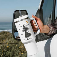 Halloween Sports Gift Tumbler With Handle Creepy Witch With Golf Club