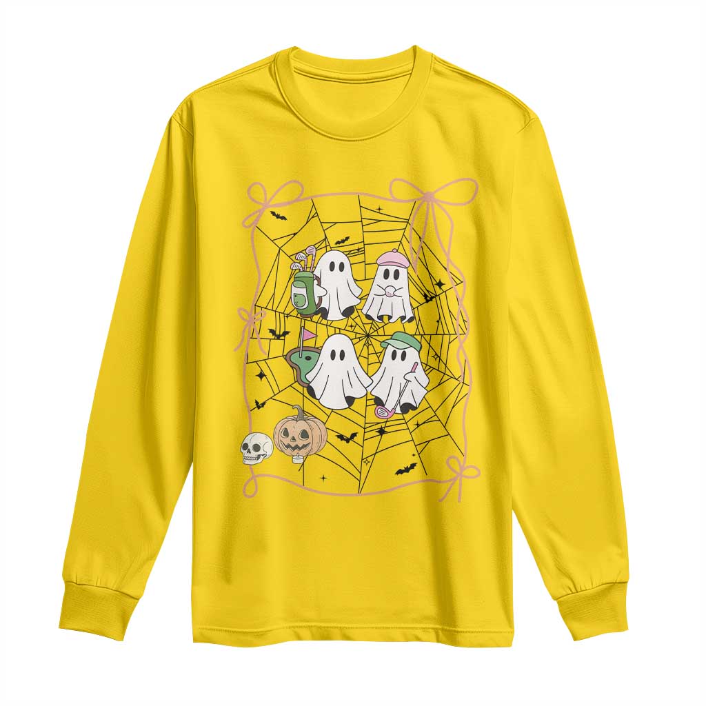 Funny Halloween Long Sleeve Shirt Ghost Golf Gift for Women - Wonder Print Shop