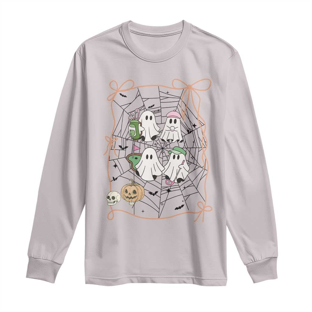 Funny Halloween Long Sleeve Shirt Ghost Golf Gift for Women - Wonder Print Shop