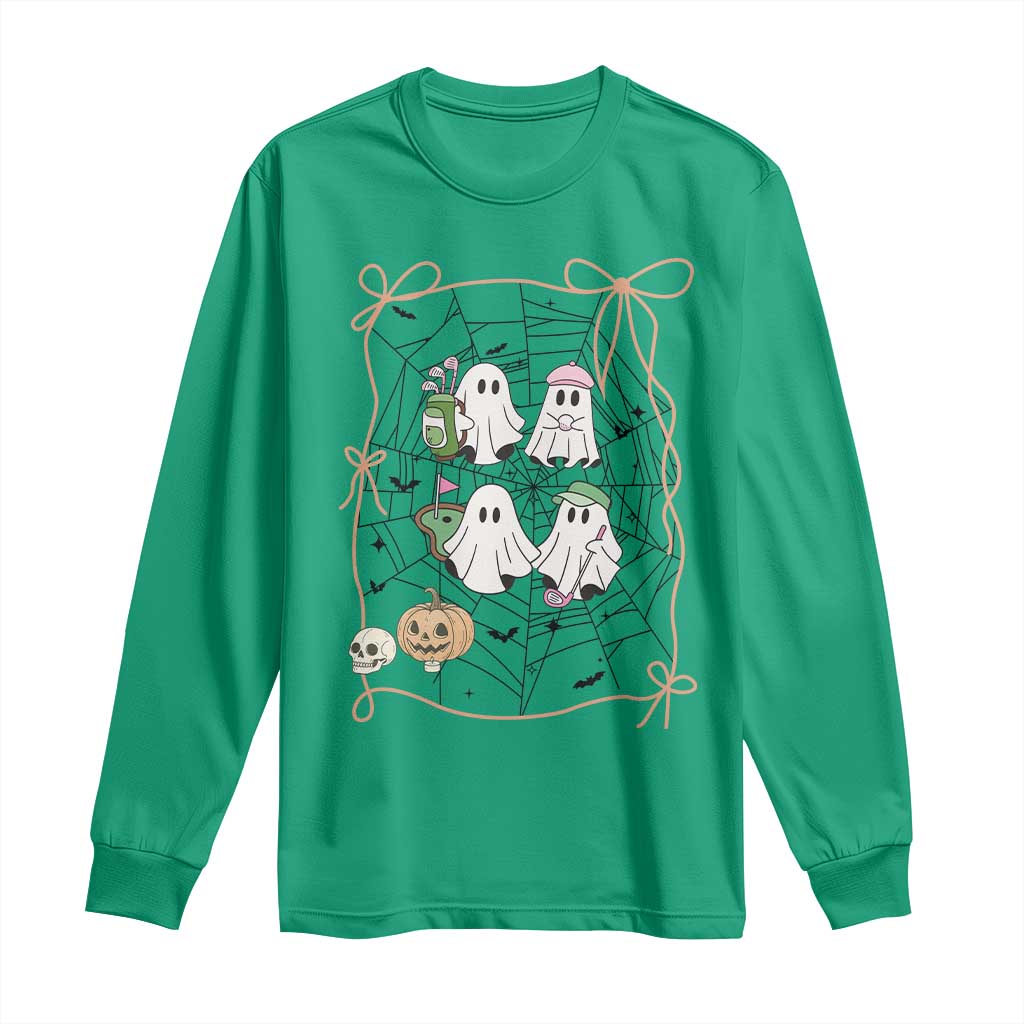 Funny Halloween Long Sleeve Shirt Ghost Golf Gift for Women - Wonder Print Shop