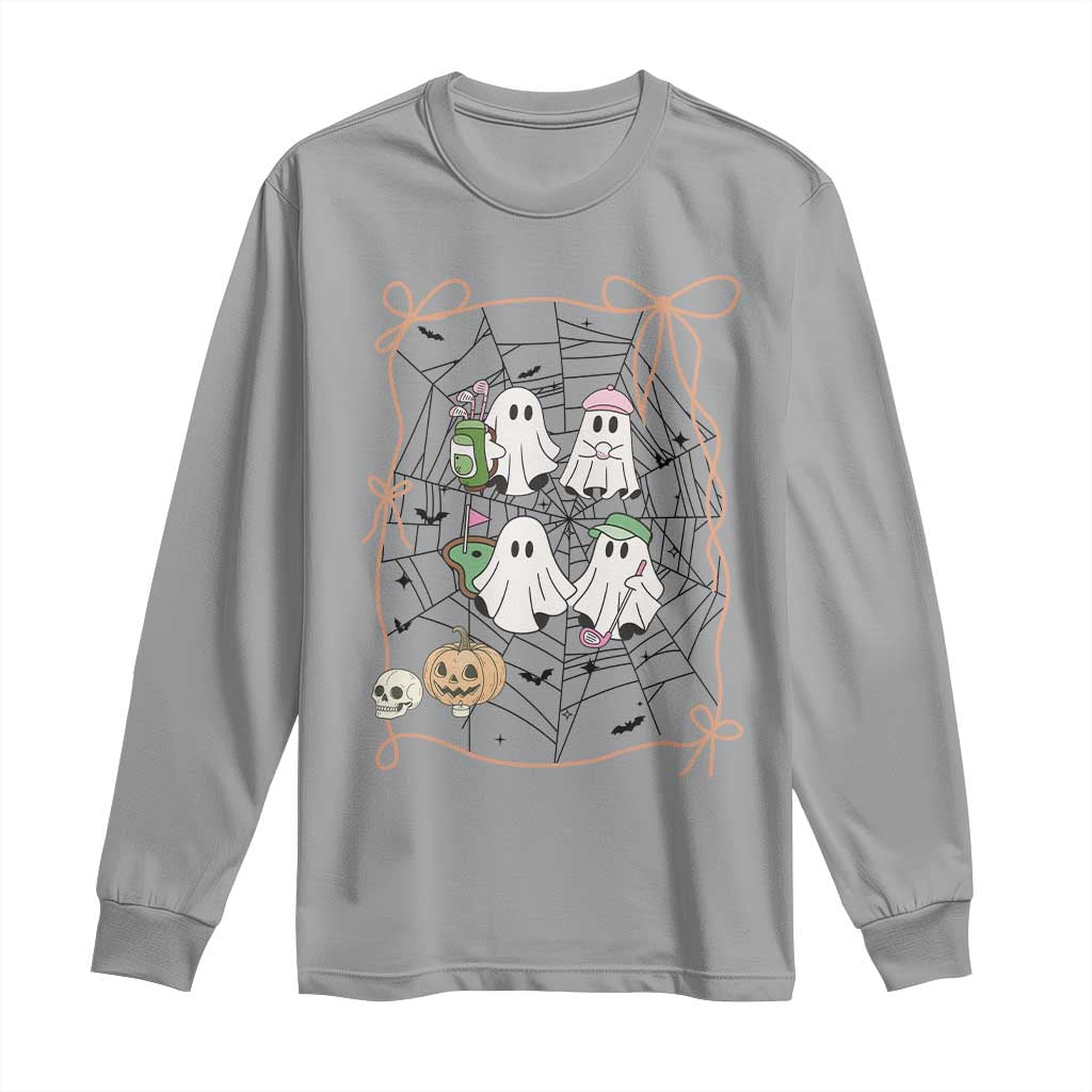 Funny Halloween Long Sleeve Shirt Ghost Golf Gift for Women - Wonder Print Shop