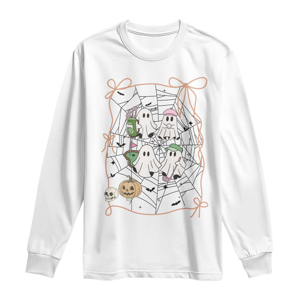 Funny Halloween Long Sleeve Shirt Ghost Golf Gift for Women - Wonder Print Shop