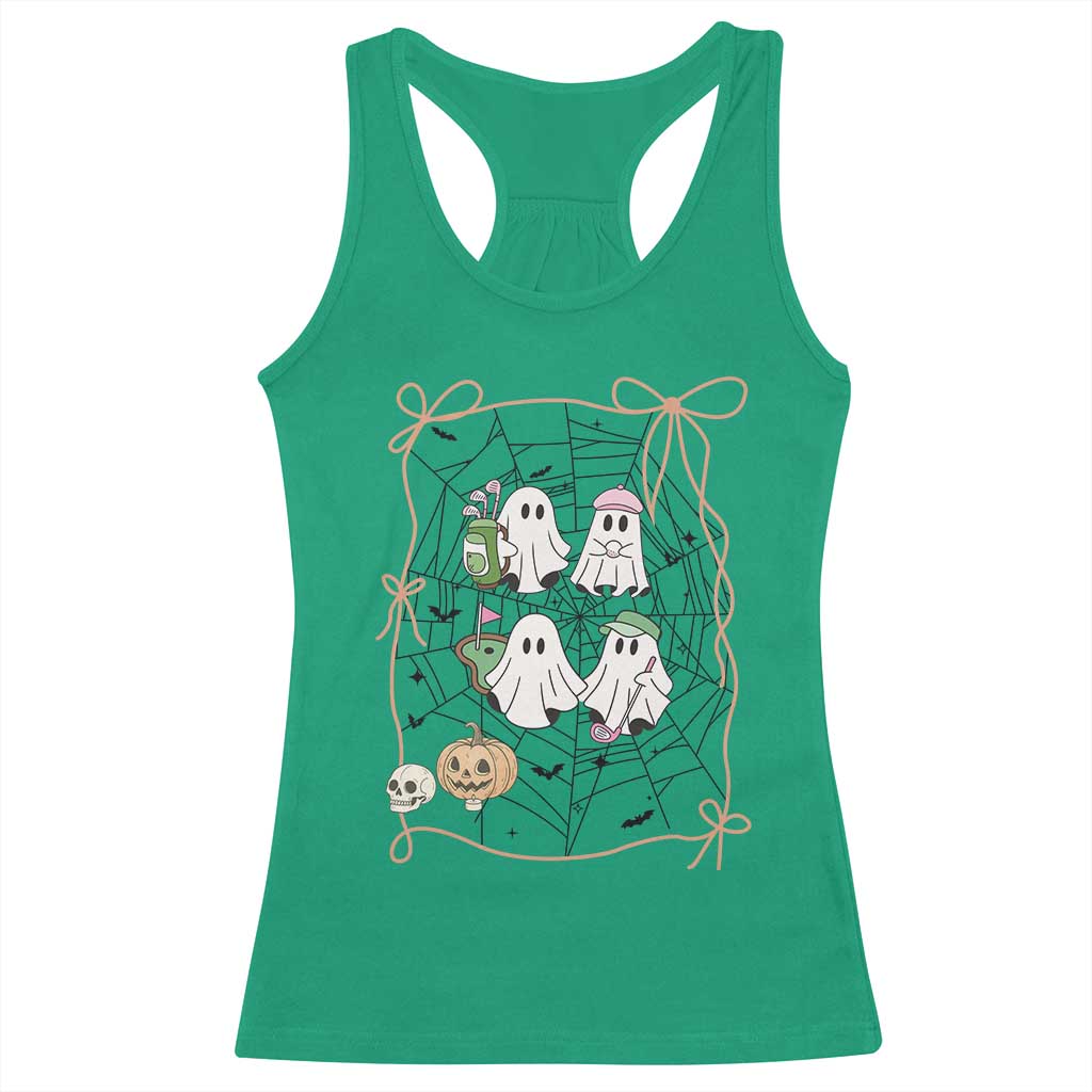 Funny Halloween Racerback Tank Top Ghost Golf Gift for Women - Wonder Print Shop