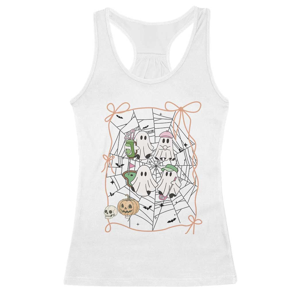 Funny Halloween Racerback Tank Top Ghost Golf Gift for Women - Wonder Print Shop